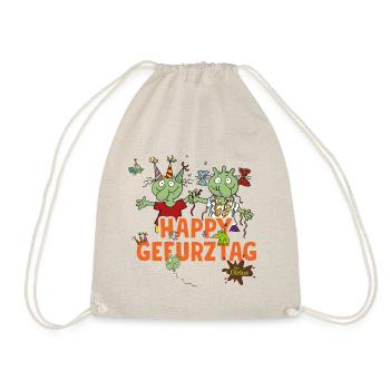 Die Olchis Classic Happy Gefurztag Geburtstag - Turnbeutel - Natur - Vorne