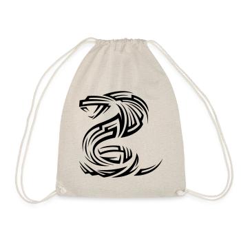 Schlange Kobra Tribal Tattoo - Turnbeutel - Natur - Vorne