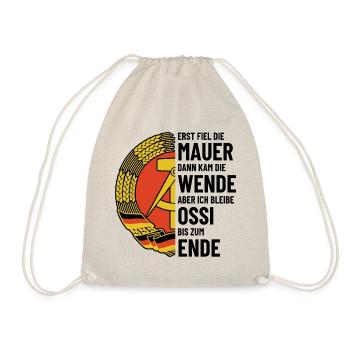 Ossi bis zum Ende - DDR Spruch - Turnbeutel - Natur - Vorne