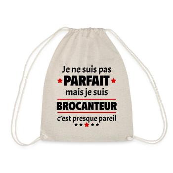 Pas parfait mais brocanteur, fête des pères, noël - Sac de sport léger - nature - Devant