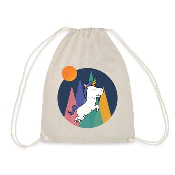 Unicorn Design - Drawstring Bag - nature - Front