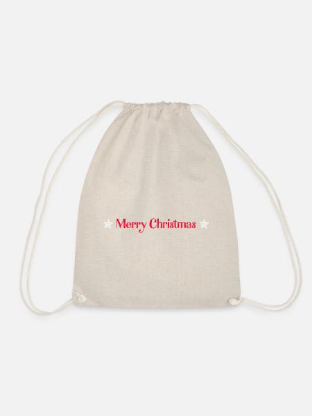 Merry Christmas - Turnbeutel - Natur