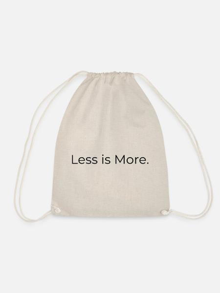 Less Is More – Minimalistisches T‑Shirt - Turnbeutel - Natur