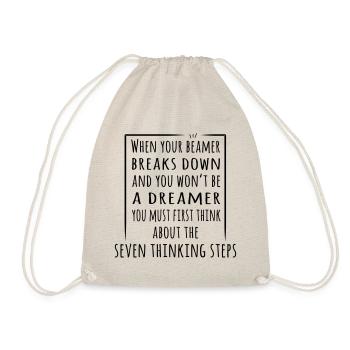 When your Beamer breaks - the 7 thinking steps - Drawstring Bag - nature - Front
