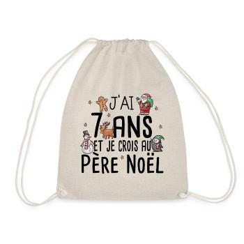 7 Ans Anniversaire Cadeau Père Noël Humour - Sac de sport léger - nature - Devant