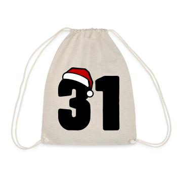 31 Numéro Noël - Sac de sport léger - nature - Devant