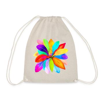 Rainbow Flower of Diversity, Tolerance and Love - Drawstring Bag - nature - Front
