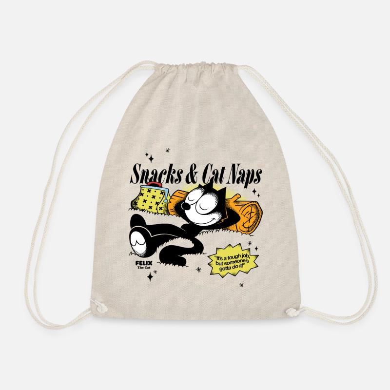 Felix The Cat Snacks & Cat Naps Mit Felix - Turnbeutel - Natur