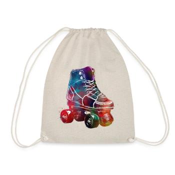 Rollschuhe Sport Kunst #roller #skates - Turnbeutel - Natur - Vorne
