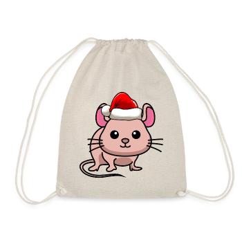 Souris BD Noël - Sac de sport léger - nature - Devant