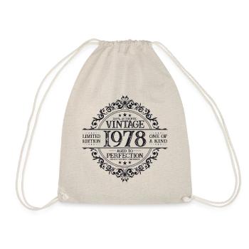 Born in 1978 Vintage Birthday Gift - Drawstring Bag - nature - Front