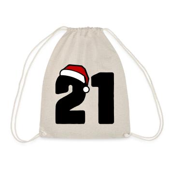 21 Numéro Noël - Sac de sport léger - nature - Devant