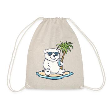 Eisbär Sommer Strand Urlaub - Turnbeutel - Natur - Vorne