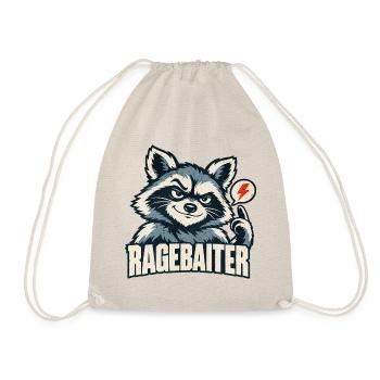 Ragebaiter Waschbär Ragebait Jugendwort 2026 - Turnbeutel - Natur - Vorne