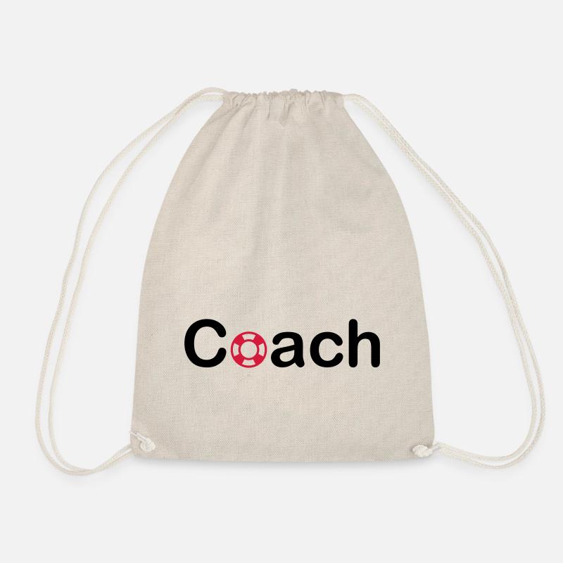 ★ Designfarben änderbar ★ Coach (Rettungsring) - Turnbeutel - Natur