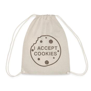 Lustiges Cookie Shirt - Turnbeutel - Natur - Vorne