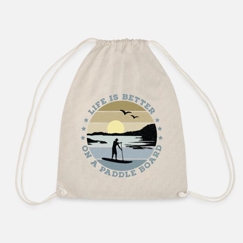 SUP - Life is better on a paddle board (Männer) - Turnbeutel - Natur
