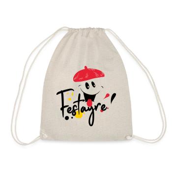Festayre, béret et foulard rouge, faire la fête ! - Sac de sport léger - nature - Devant
