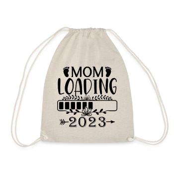 Mama loading 2023, werdende Mutter 2023 - Turnbeutel - Natur - Vorne