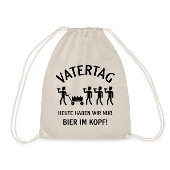 Vatertag – Bier Im Kopf (Bollerwagen / B) - Turnbeutel - Natur - Vorne