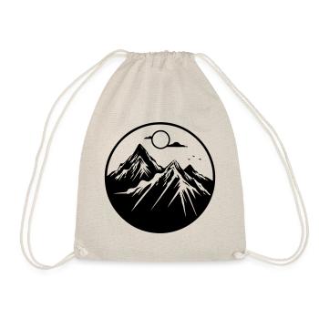 Mountains Nature Mountains Silhouette - Drawstring Bag - nature - Front