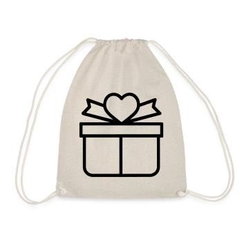 Kleine Geschenkbox - Turnbeutel - Natur - Vorne