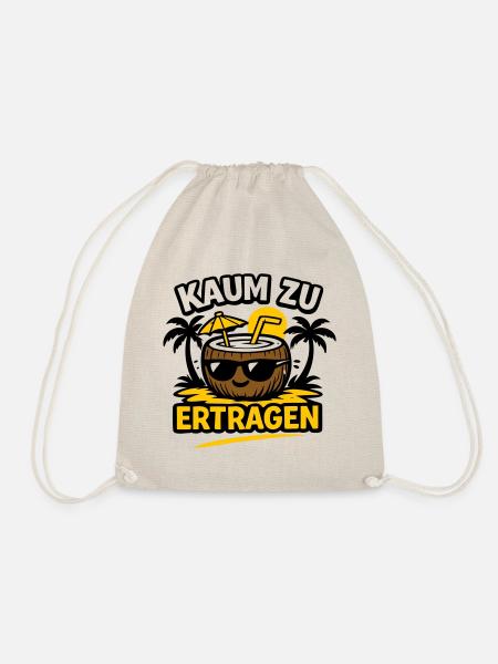 Kokosnuss Strandheld - Turnbeutel - Natur