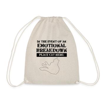 Katze Katzendame Katzenfreund Breakdown - Turnbeutel - Natur - Vorne