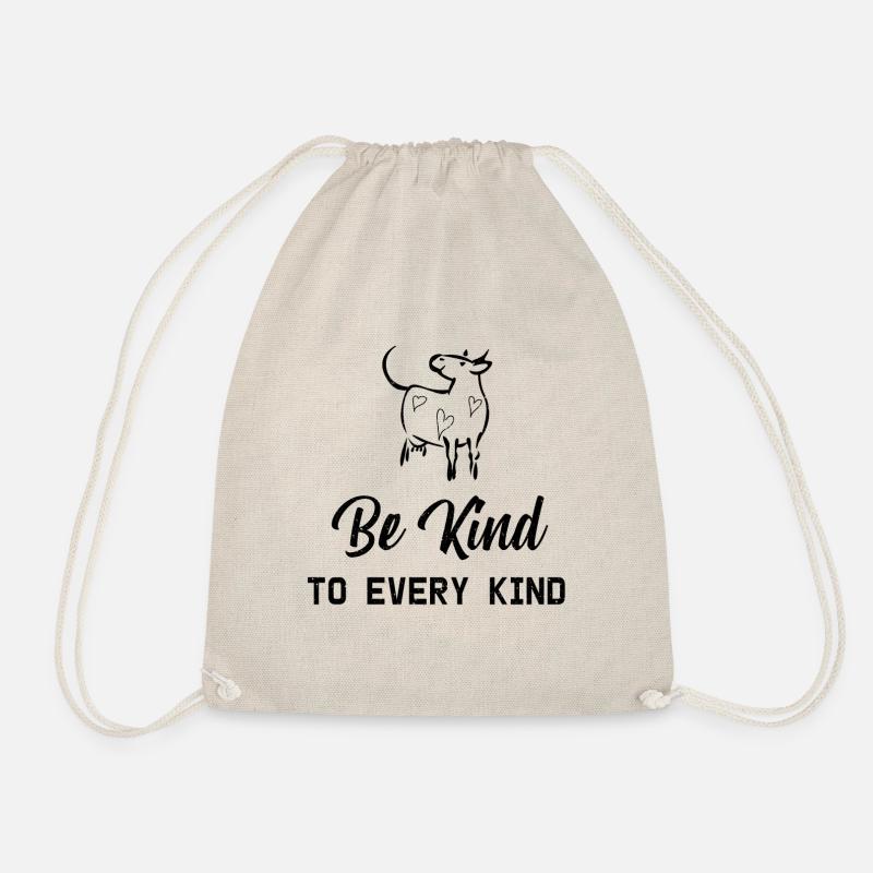 Vegan vegan vegan - Drawstring Bag - nature