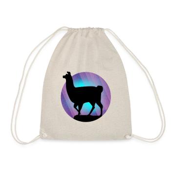 Llama alpaca - Drawstring Bag - nature - Front