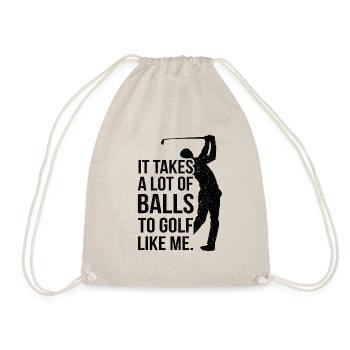 Golf Golfer Golf Course Golfer - Drawstring Bag - nature - Front