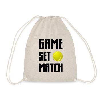 Tennis tennis player tennis court - Drawstring Bag - nature - Front