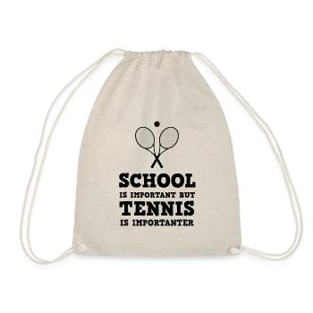 Tennis tennis player tennis court - Drawstring Bag - nature - Front