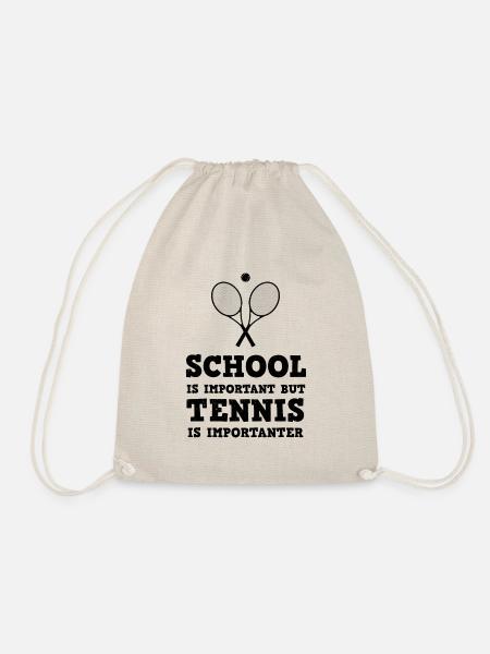 Tennis tennis player tennis court - Drawstring Bag - nature