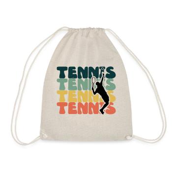 Tennis tennis player tennis court - Drawstring Bag - nature - Front