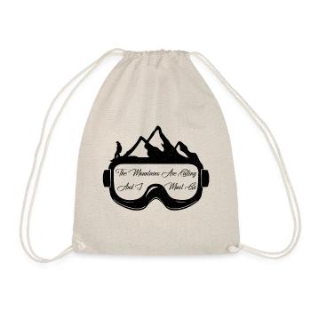 Snowboarding Snowboarding Snowboarding Snowboarder - Drawstring Bag - nature - Front