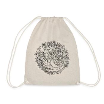 Fuchs. Fox. Mandala Style. - Turnbeutel - Natur - Vorne