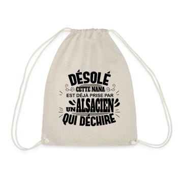 Cette nana est avec un Alsacien qui déchire - Sac de sport léger - nature - Devant