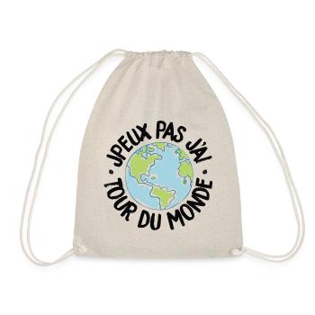 J'peux pas j'ai tour du monde - Sac de sport léger - nature - Devant