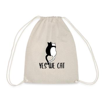 yes we cat - Drawstring Bag - nature - Front