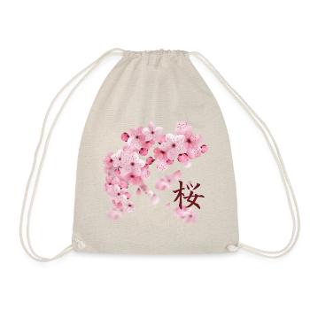 Japanese Cherry Blossoms - Sakura - Drawstring Bag - nature - Front