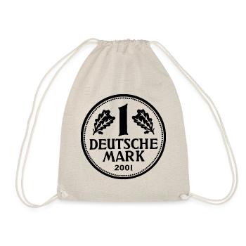 DM Deutsche Mark D-Mark black - Drawstring Bag - nature - Front