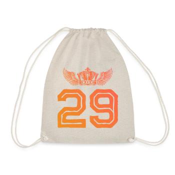 29 Zahl Krone - Turnbeutel - Natur - Vorne
