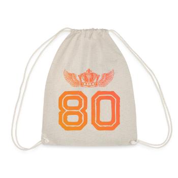80 Zahl Krone - Turnbeutel - Natur - Vorne