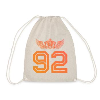 92 Number crown - Drawstring Bag - nature - Front