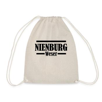 nienburg weser Schriftzug - Turnbeutel - Natur - Vorne