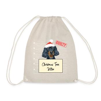 Weihnachtsbaum Umschubser Gordon Setter - Turnbeutel - Natur - Vorne
