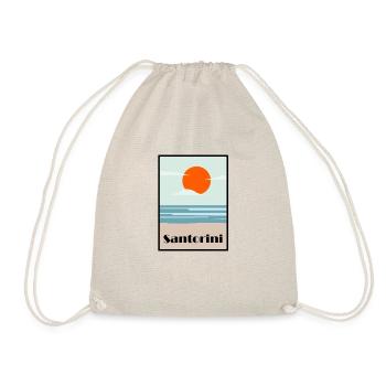 Santorini See Meer art deco - Turnbeutel - Natur - Vorne
