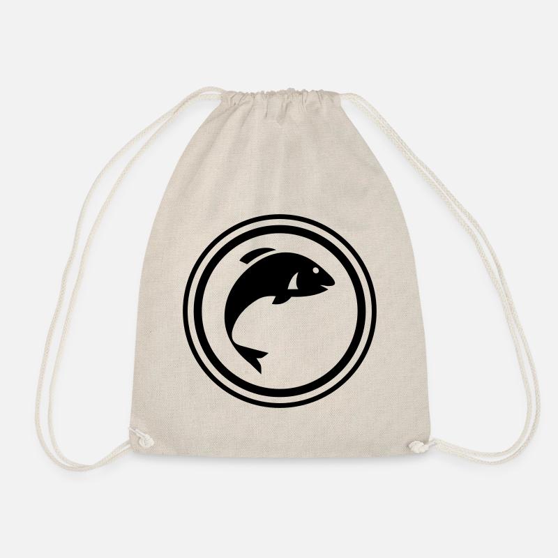 Fisch Symbol - Turnbeutel - Natur
