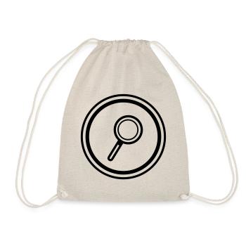 Magnifying glass icon - Drawstring Bag - nature - Front